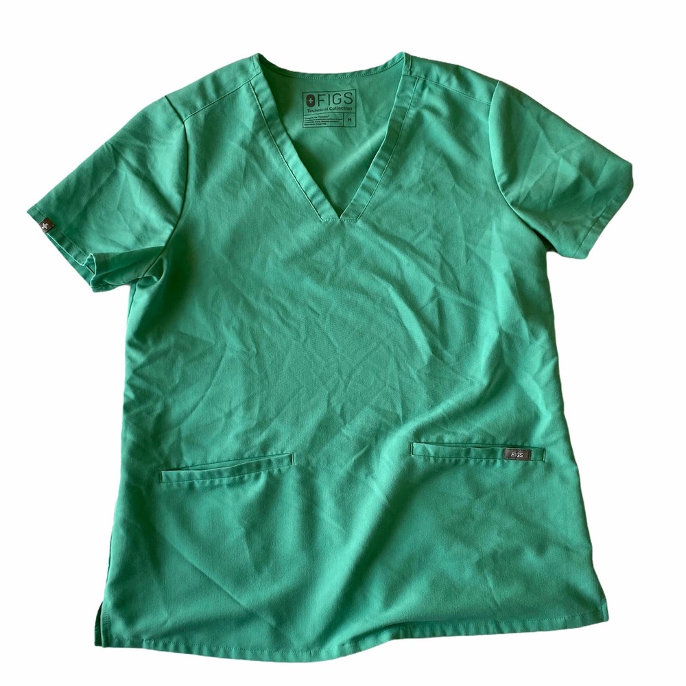FIGS Scrub Top Teal Women Medium